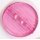 Knopf klar Streifen 15mm rosa