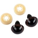 Kunststoff Sicherheitsaugen dunkelbraun 12mm