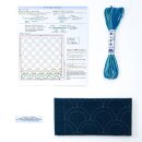 Olympus Hana-Fukin Sashiko-Set – Seigaiha -Muster