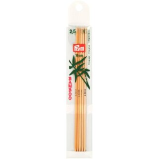 Strumpfstricknadeln BAMBUS  15 cm 2,50 mm