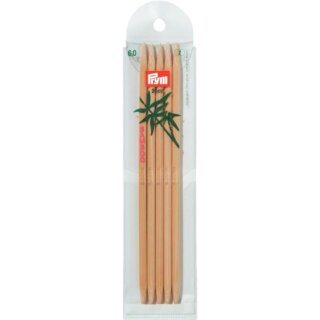 Strumpfstricknadeln BAMBUS  20 cm 6,00 mm
