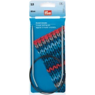 Rundstricknadeln Alu grau 80 cm 4,00 mm