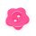 Knopf Blume 14mm rot