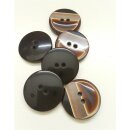 Knopf Streifen 20mm braun